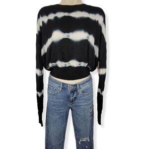 Crave Fame Black Tie Dye Light Knit Sweater XL Junior